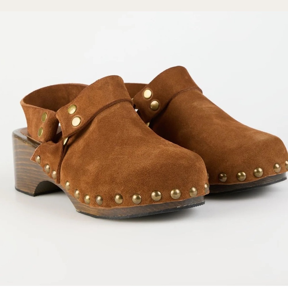 Faraway Cruartz Clogs Suede Cinnamon Size 39 new!
